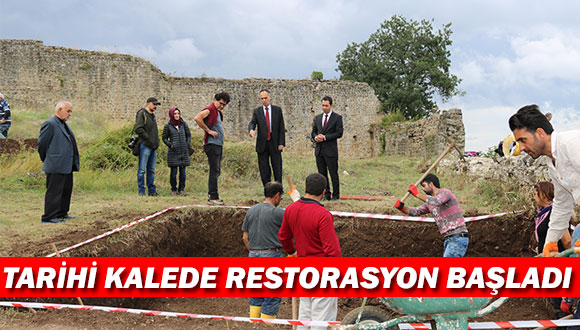 Tarihi Kalede Restorasyon Başladı